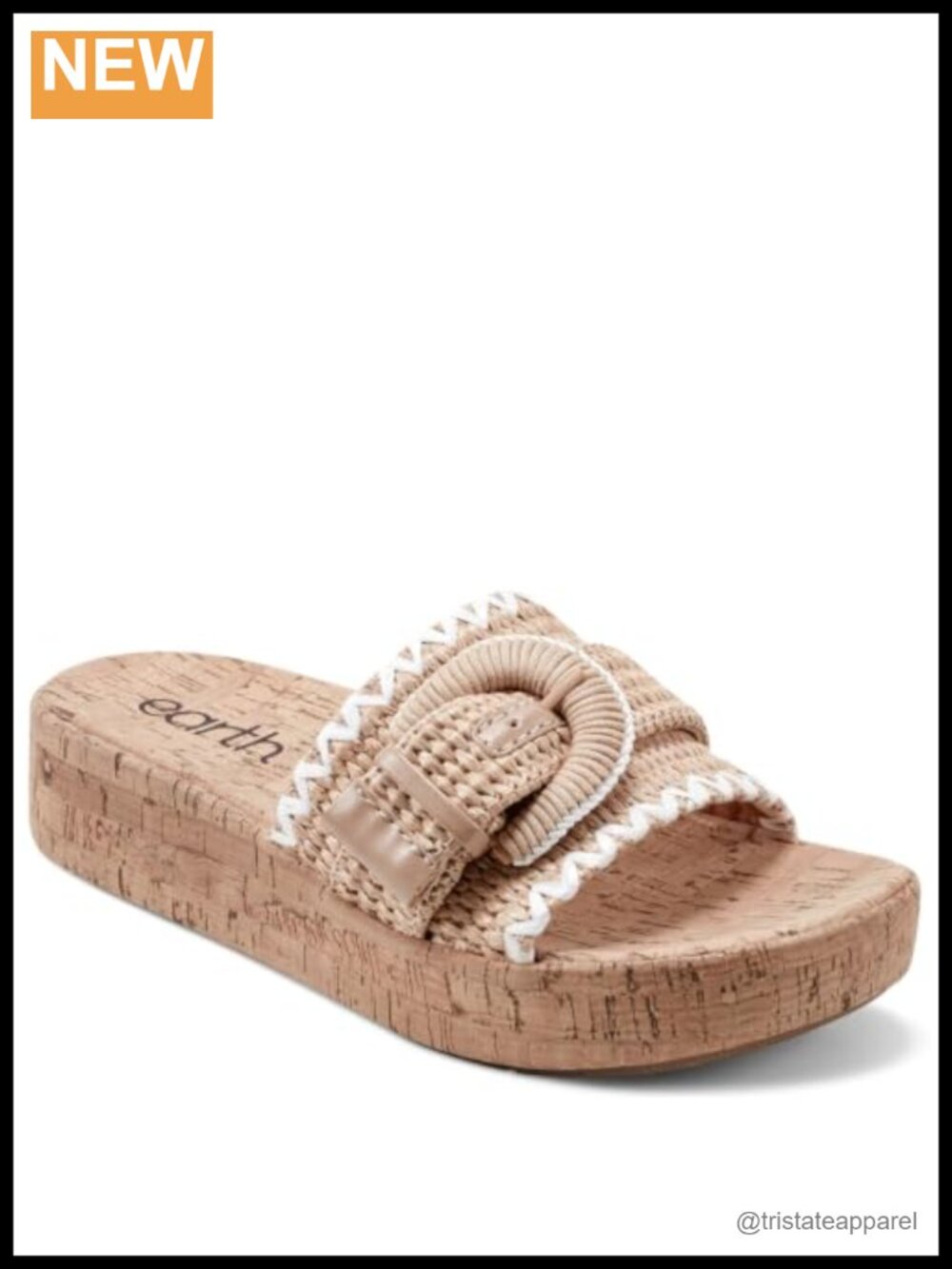 Cork Wedge Sandal, Slip-On, Breathable